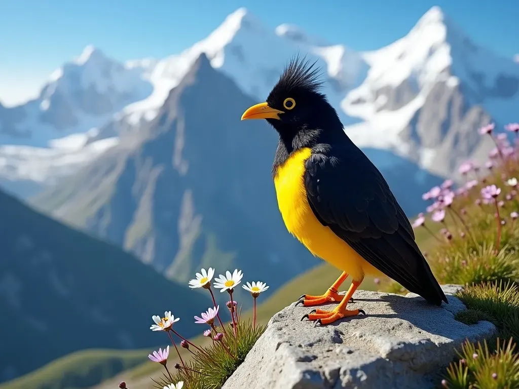 Découvrez le Choucas Bec Jaune : Cet Oiseau Montagnard qui Va Vous Éblouir ! 🌟