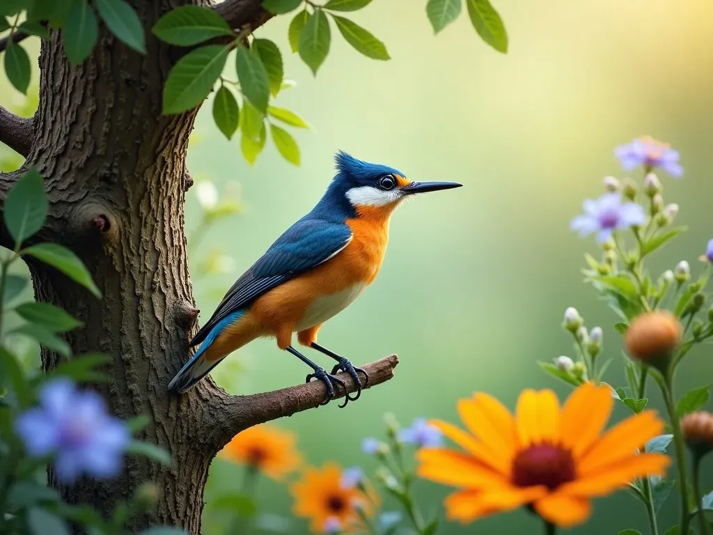 Découvrez la Sittelle Torchepot : Le Petit Oiseau aux Couleurs Éclatantes qui Éveille Votre Jardin! 🌳