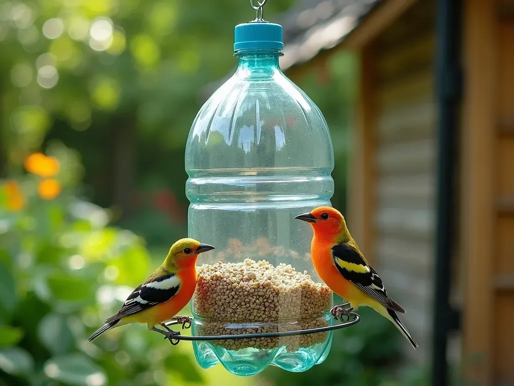 mangeoire oiseaux bouteille plastique