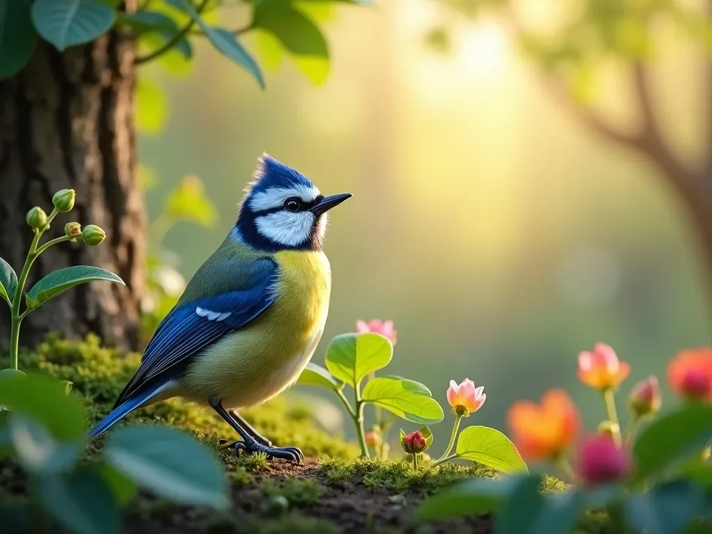 mésange bleue chant