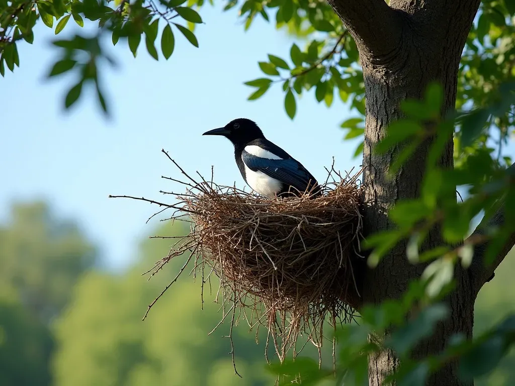 La Pie Nid: Découvrez Ce Que Ces Oiseaux Noir et Blanc Révèlent de la Nature!