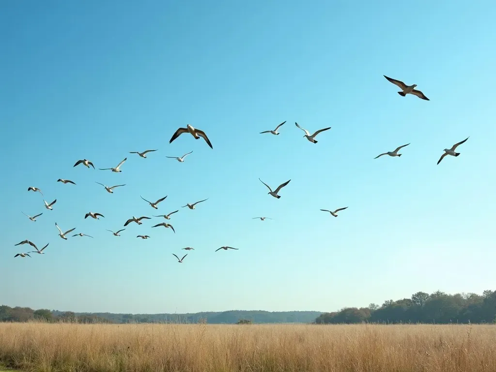 oiseaux en vol