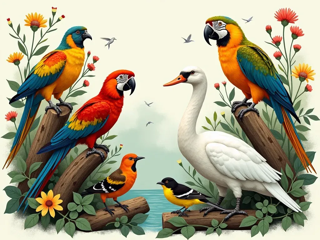 types d'oiseaux